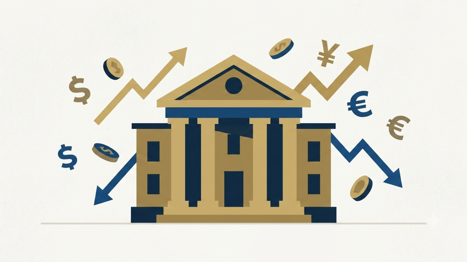 Illustration of central bank policy influencing currency markets