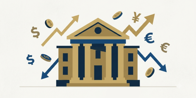 Illustration of central bank policy influencing currency markets