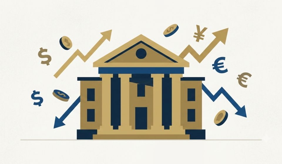 Illustration of central bank policy influencing currency markets